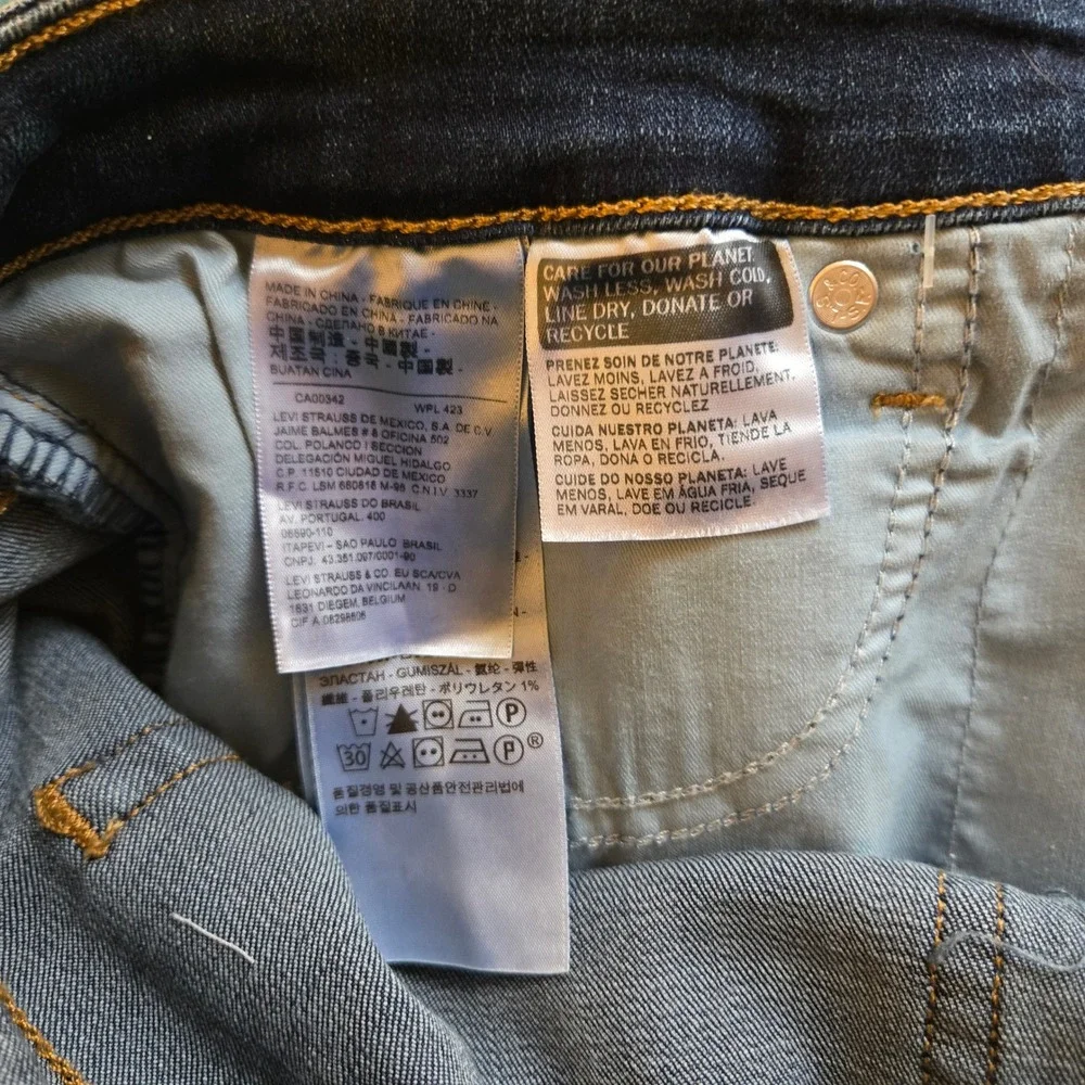 Levi Strauss & Co 414 Classic Straight Mid Rise Easy Through Hip Thigh Jeans 24W